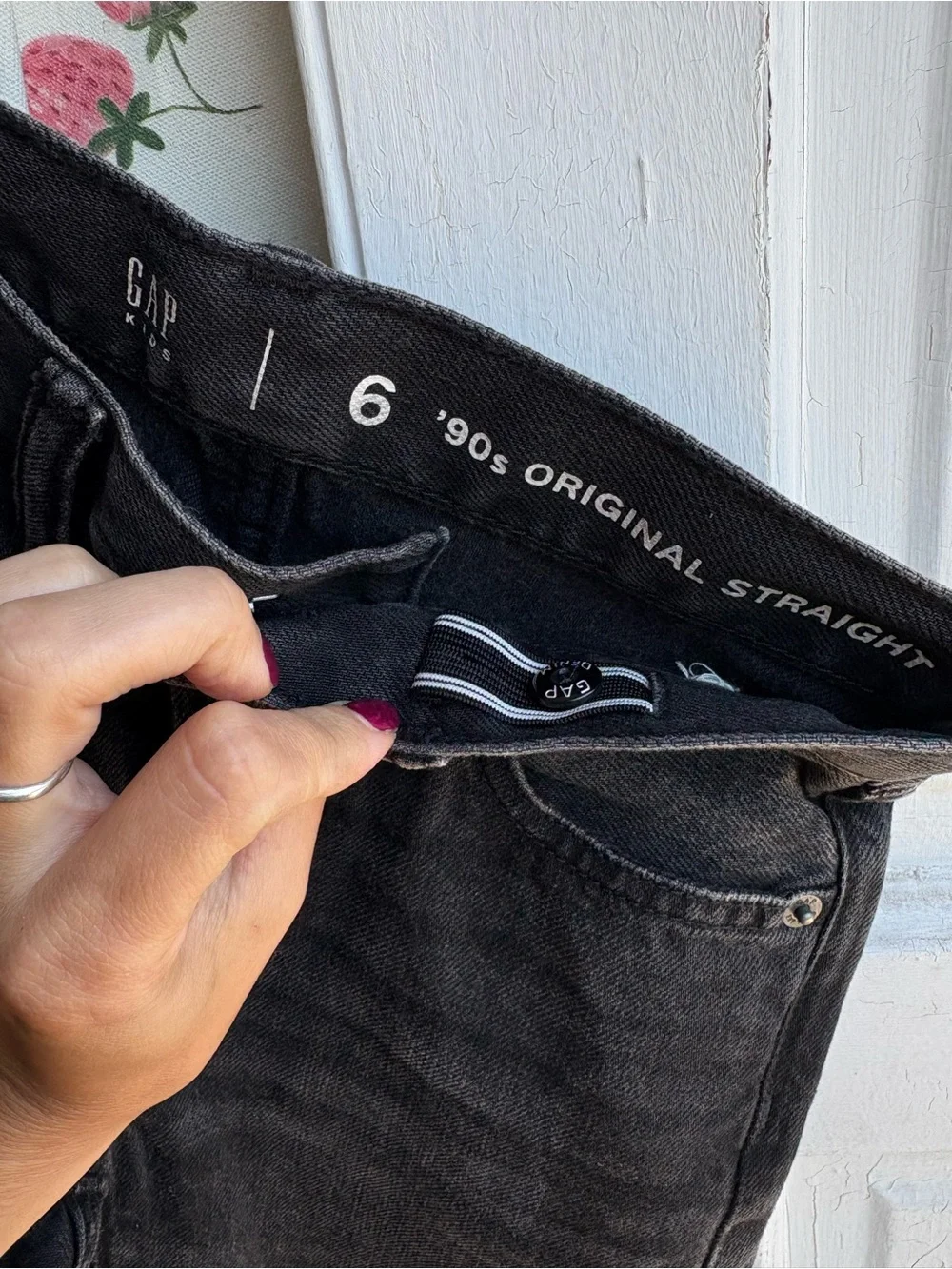 GAP boys 90’s original straight black jeans